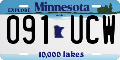MN license plate 091UCW