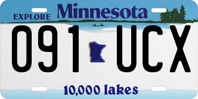 MN license plate 091UCX