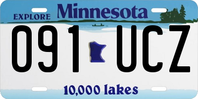 MN license plate 091UCZ
