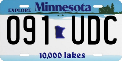 MN license plate 091UDC