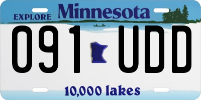 MN license plate 091UDD