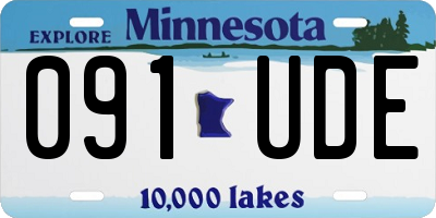 MN license plate 091UDE