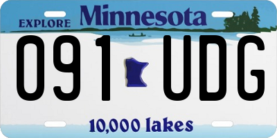 MN license plate 091UDG