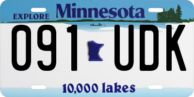 MN license plate 091UDK