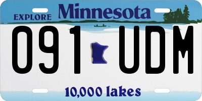 MN license plate 091UDM