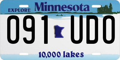 MN license plate 091UDO
