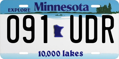 MN license plate 091UDR