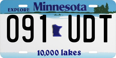 MN license plate 091UDT