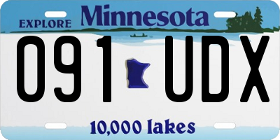 MN license plate 091UDX