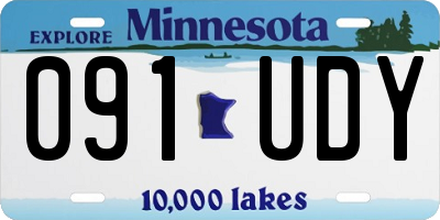 MN license plate 091UDY