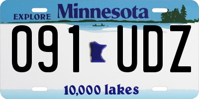 MN license plate 091UDZ