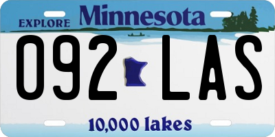 MN license plate 092LAS