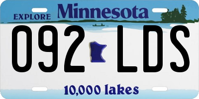 MN license plate 092LDS