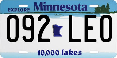 MN license plate 092LEO