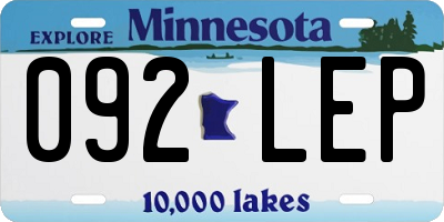 MN license plate 092LEP