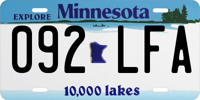MN license plate 092LFA