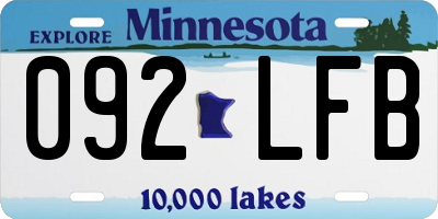 MN license plate 092LFB