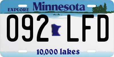 MN license plate 092LFD
