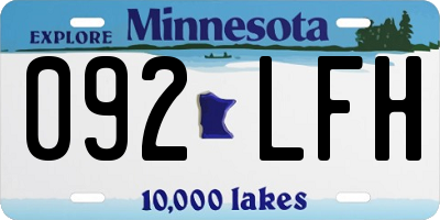 MN license plate 092LFH
