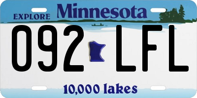 MN license plate 092LFL