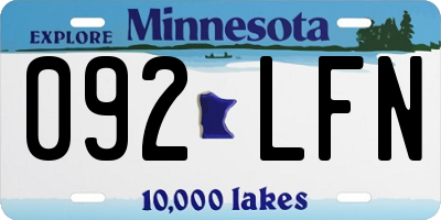 MN license plate 092LFN