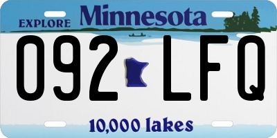 MN license plate 092LFQ