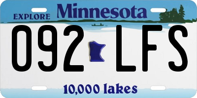 MN license plate 092LFS