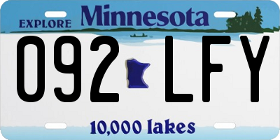 MN license plate 092LFY