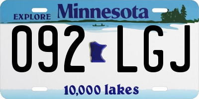 MN license plate 092LGJ