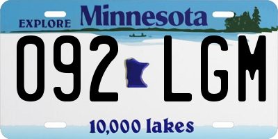 MN license plate 092LGM