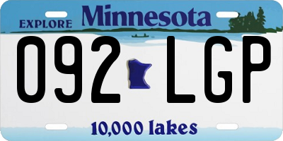 MN license plate 092LGP