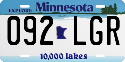 MN license plate 092LGR