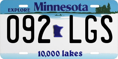 MN license plate 092LGS