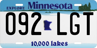 MN license plate 092LGT