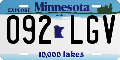 MN license plate 092LGV