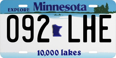MN license plate 092LHE