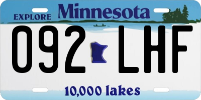MN license plate 092LHF