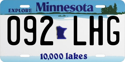 MN license plate 092LHG