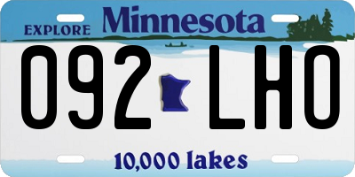 MN license plate 092LHO