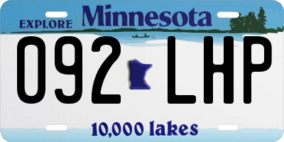 MN license plate 092LHP