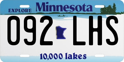 MN license plate 092LHS