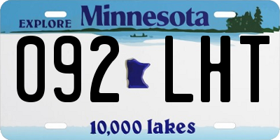 MN license plate 092LHT