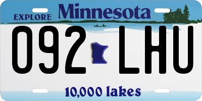 MN license plate 092LHU