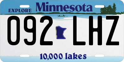 MN license plate 092LHZ