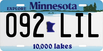 MN license plate 092LIL