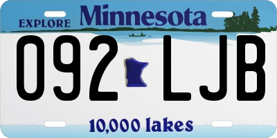 MN license plate 092LJB