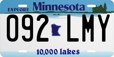 MN license plate 092LMY