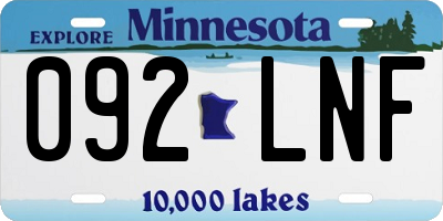 MN license plate 092LNF