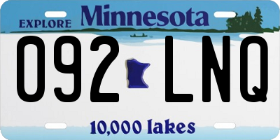 MN license plate 092LNQ