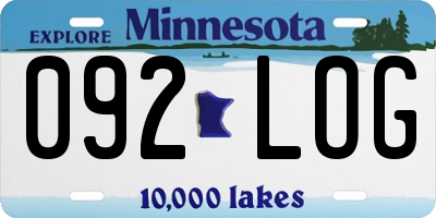 MN license plate 092LOG